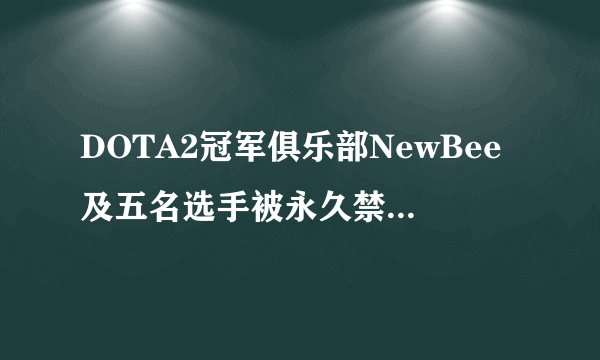 DOTA2冠军俱乐部NewBee及五名选手被永久禁赛相关事件详细说明
